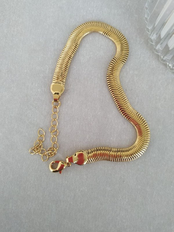 Pulseira feminina malha serpente